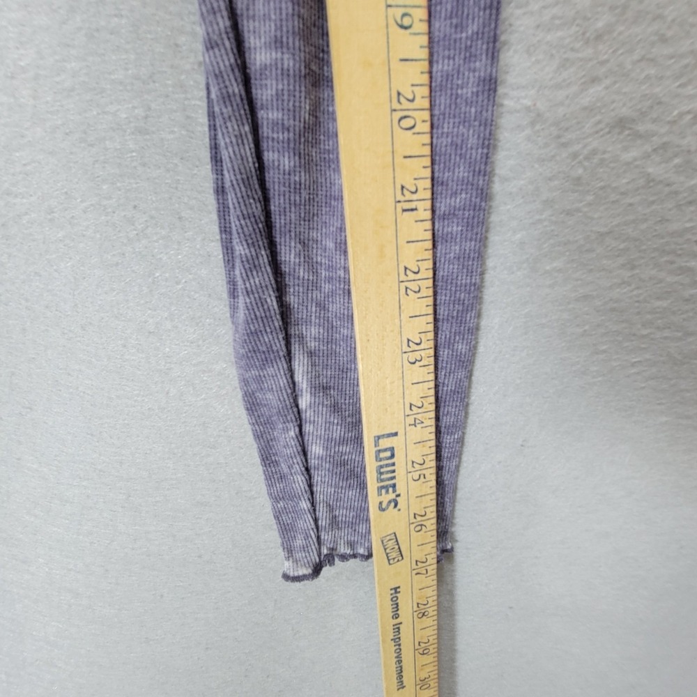 Chaser Distressed Purple Burnout Tshirt Womens S High Neck Long Sleeve Grunge - Picture 9 of 13